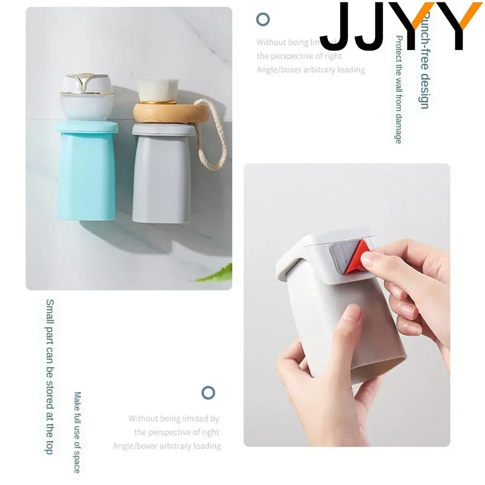 Creative Magnetic Mouthwash Cup Wall-Mounted Toothbrush Holder Bathroom Supplies Household Organizer 1PC