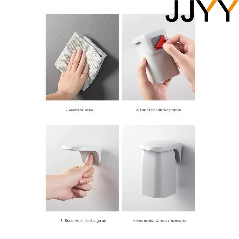Creative Magnetic Mouthwash Cup Wall-Mounted Toothbrush Holder Bathroom Supplies Household Organizer 1PC