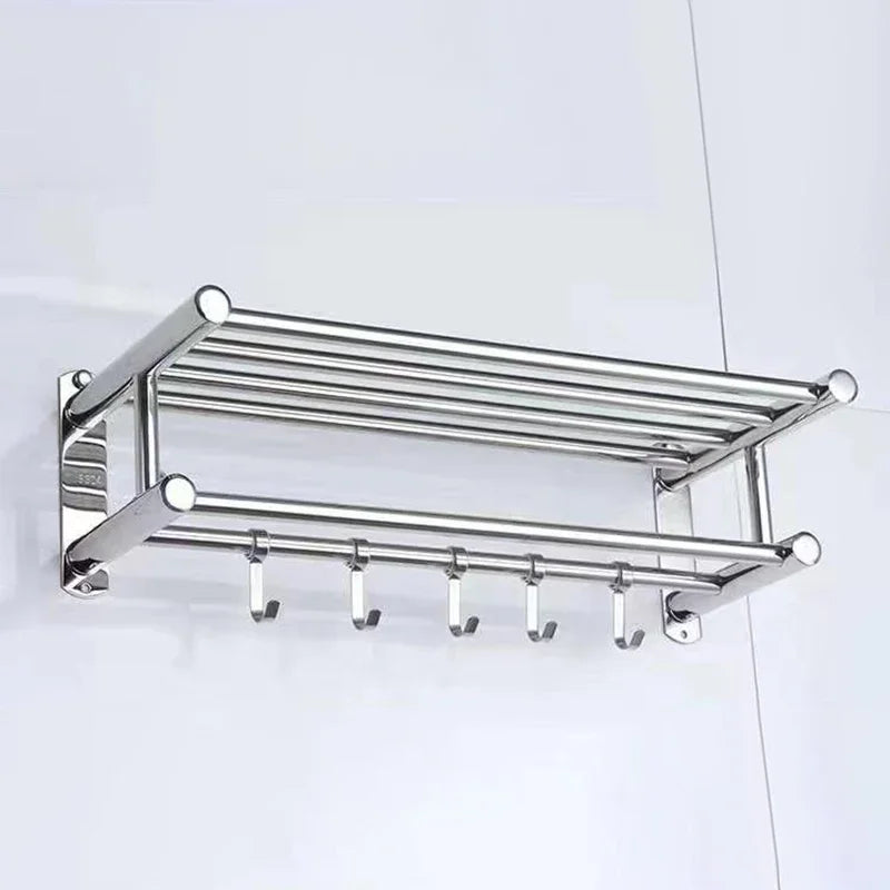 Stainless Steel Bath Towel Rack Perforation-free Hotel Hotel Bathroom Rack Towel Rack Towel Bar Bathroom Shelves