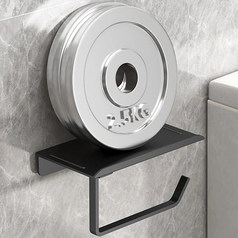 No Punching Toilet Paper Roll Holder Self Adhesive in Bathroom Tissue Paper Holder Plastic Easy Installation Paper Roll Holder