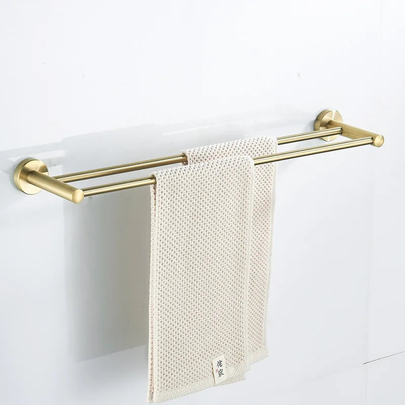 Gold Bathroom rack Nordic brushed gold towel rack simple gold bathroom rack bathroom hardware shelf
