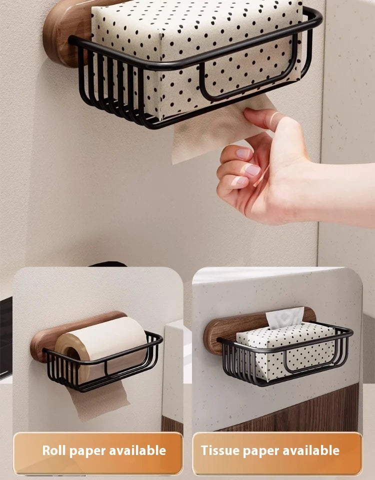 Walnut bathroom towel rack, high-end bath towel storage rack, bathroom shelf, bathroom pendant