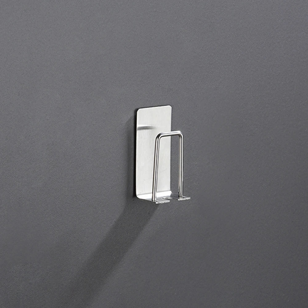 1 Piece Stainless Steel Toothbrush Wash Cup Holder, Home Perforation-Free, Wall-Mounted, Bathroom Shelf Storage Rack