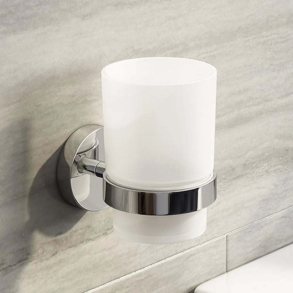 1PC Cup Holder Cup Dispenser Wall Mount Suitable for Cups of Various Sizes Modern Bathroom Organizer Accessory Toothbrush Holder
