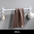 SHBSHAIMY Space Aluminum Towel Hanger Wall Mounted Towel Rack Bathroom Fashion White Towel Bar Rail Matte White Towel Holder
