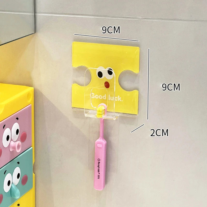 Wall Mounted Toothbrush Holder with Cups – No-Drill Family Set for 4 | Bathroom Storage Rack for Electric Toothbrushes