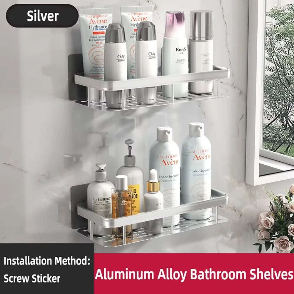 Three legged rack wall hanging corner rectangular bracket wall mounted shower shampoo rack bathroom rack towel rack bracket