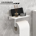 No Punching Toilet Paper Roll Holder Self Adhesive in Bathroom Tissue Paper Holder Plastic Easy Installation Paper Roll Holder