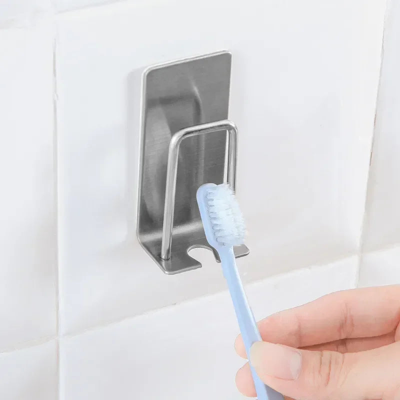 1/2 pcs Stainless Steel Toothbrush Holder Shaver Cup Wall Mount Toothbrush Storage Rack Bathroom Accessories Set
