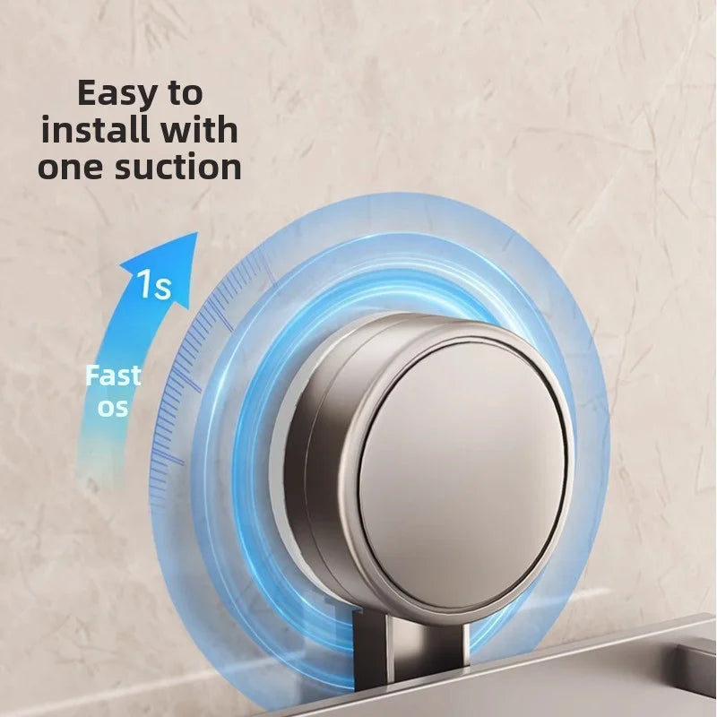 YM Wall Mounted Bathroom Suction Cup Shelf Multi-Purpose Rack Towel Holder for Washbasin Kitchen Storage Organizer