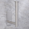 Stainless Steel Paper Holder White Adhesive Wall Mount Stand Kitchen Bathroom Toilet Paper Towel Tissue Roll Shelf Brushed Gold