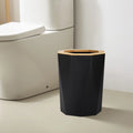 8 Pcs Bathroom Accessories Set with Cup Holder Dish Dispenser Bin Brush (Black)