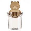 New Toothbrush Holder Adorable Bear Hug Storage Cup Wall-mounted Drain Design Easy Organization Toothbrush Cup Bathroom Supplies