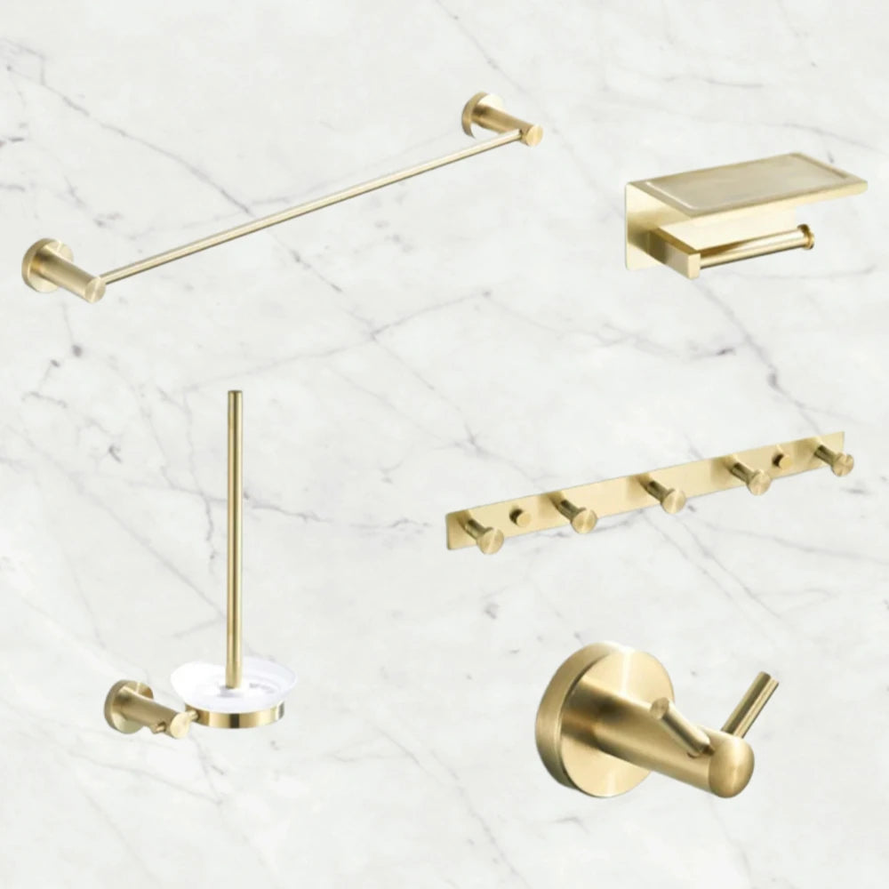 Gold Bathroom rack Nordic brushed gold towel rack simple gold bathroom rack bathroom hardware shelf